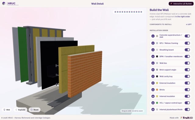 Wall Detail – Interactive 3D Builder